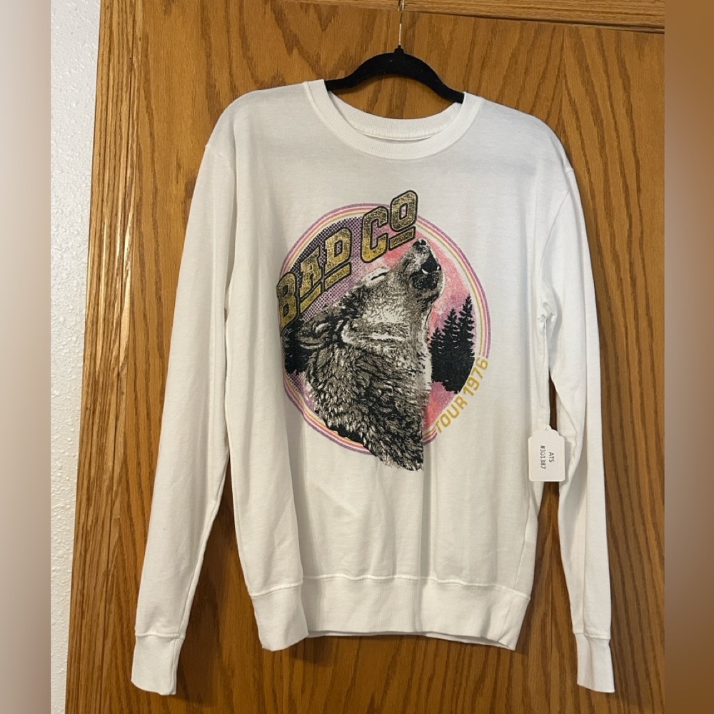 Recycled Karma Bad Company Tour Slim-Fit Band Sweatshirt-NWOT-Size S (Oversized) - Picture 2 of 10